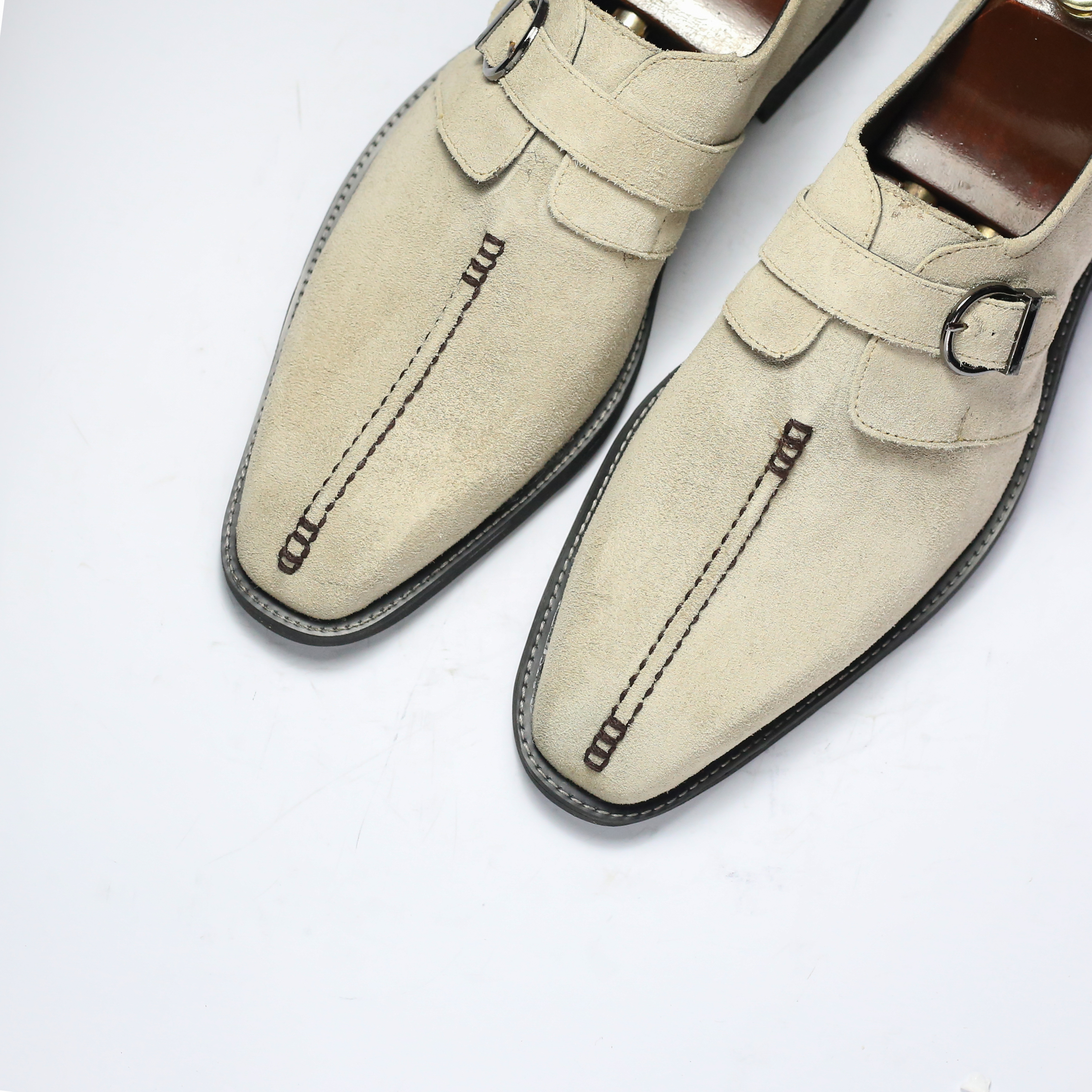 Larrigan cream suede loafers